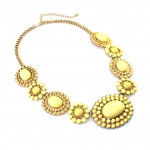Butter Yellow Cabochon Sun Bloom Bauble Necklace